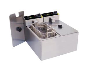 Apuro Double Pan Bench Top Fryer 2 x 3Ltr Electric Cooking Equipment Electric De
