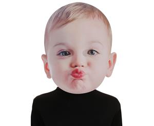 Baby Kissing Face Prop Photo Real Face Mask