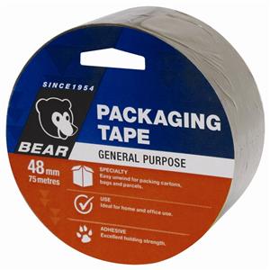 Bear 48mm x 75m Brown Polypropylene Packaging Tape