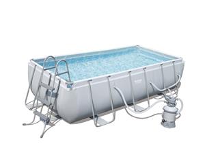Bestway Above Ground Swimming Pool 4.04m x 2.01m x 1m Power Steel Frame with 530gal Sand Filter Pump - 56660