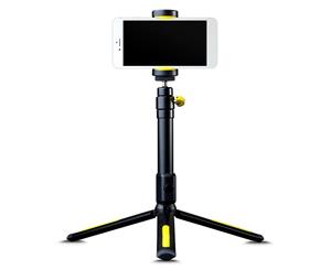 Black Eye Filming Handle Tripod / Selfie Stick w/ Bluetooth Remote For iOS & Android