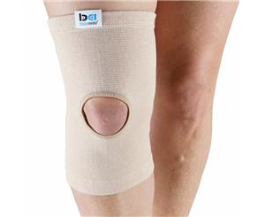 Bodyassist Slip-On Elastic Knee Support Beige Open Patella