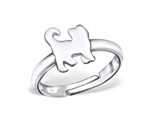 Childrens Sterling Silver Cat Ring