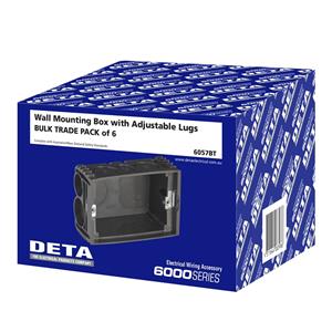 DETA Wall Mounting Box With Adjustable Lugs - 6 Pack