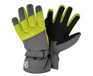 Dare 2B Childrens Boys Mischievous Ski Gloves (Aluminium Grey/Citron Lime) - RG4735