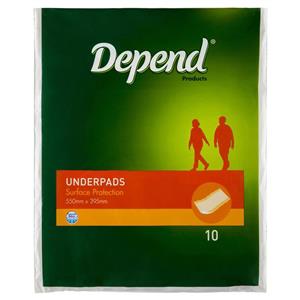 Depend Underpads 10 Pack