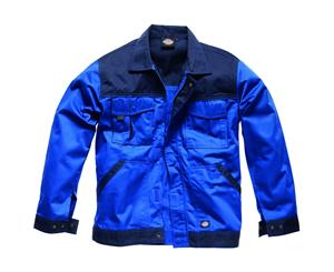 Dickies Mens Industry Two Tone Polycotton Workwear Jacket - Royal / Navy