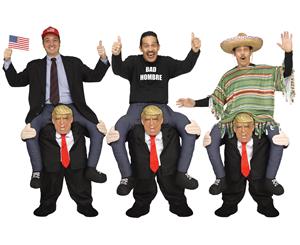 Donald Trump Carry Me President Piggyback Adult Costume