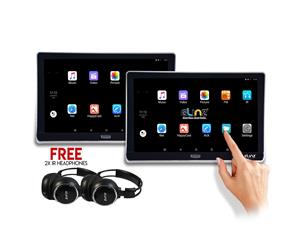 Elinz 2x 11.6" Android Active Car Headrest Mp5 WiFi 1080P Touch Screen No DVD Player