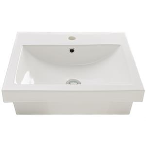 Everhard Virtue Square Insert 1 Tap Hole Basin With Chrome Pop Up Waste