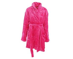 Forever Dreaming Womens/Ladies Supersoft Fleece Dressing Gown (Hot Pink) - N1086