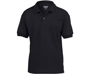 Gildan Dryblend Childrens Unisex Jersey Polo Shirt (Black) - BC1422