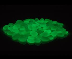 Glo Stones Glow In The Dark Pebbles 100-Pack - Green