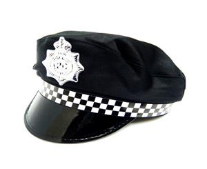 Henbrandt Adult Policeman Hat (Black) - SG11789