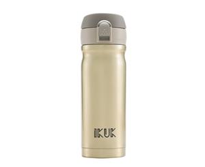 IKUK 300ml Ceramic Stainless Steel Vacuum Insulated Drink Bottle - Copper