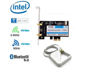 Intel 9260 Dual-Band 802.11ac 1730Mbps +Bluetooth 5 PCIe Desktop Wifi Card WTXUP