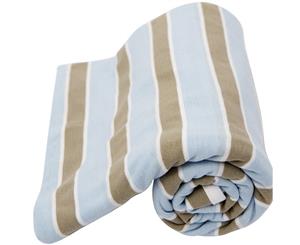 Lil Fraser Collection Stretch Cotton Baby Wraps Oscar Blue Beige & White Stripe - Blue Beige & White Stripe