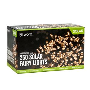 Lytworx 250 LED Solar Party Lights - Warm White