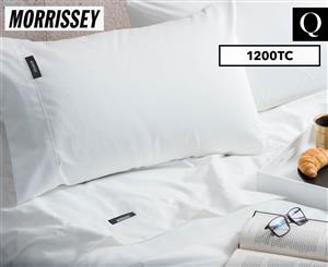 Morrissey Luxury 1200TC Queen Bed Sheet Set - White