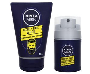 Nivea Men Beard & Face Wash + Moisturising Gel Bundle