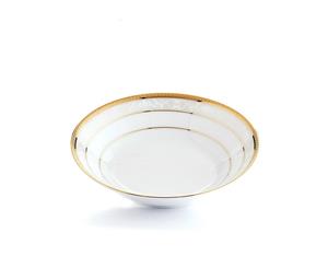 Noritake Hampshire Gold Porcelain Dessert Bowl 14cm White
