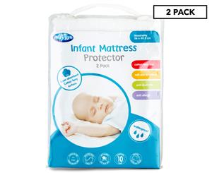 Playgro Cotton Terry Bassinet Infant Mattress Protector 2-Pack