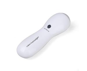 Portable Mini Massager Stick Relaxing Vibration Massage Led Light Battery Power - white