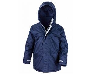 Result Childrens/Kids Core Winter Parka Waterproof Windproof Jacket (Navy Blue) - BC900