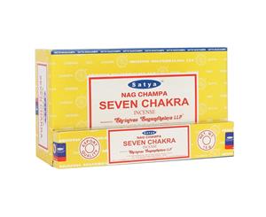 Seven Chakra - 2x 15g Incense Sticks by Satya Nag Champa
