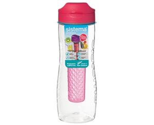 Sistema Tritan Fruit Infuser Bottle 800ml Pink