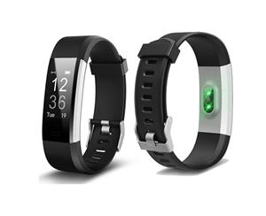 Touch Screen Activity Tracker with HR Monitor G-sensor GPS Sports Mode and More Functions - Black