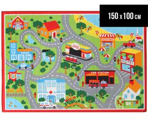 Town Map 150x100cm Kids' Rug - Multi