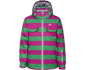 Trespass Girls Motley Waterproof Windproof Padded Shell Ski Jacket - Hot Pink / Clover