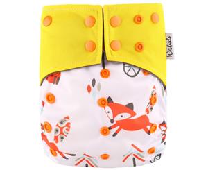 Waladi - Cycling Fox in the Forest Bamboo Charcoal Cloth Nappy