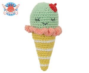 Weegoamigo Crochet Rattle - Icy Ice Cream