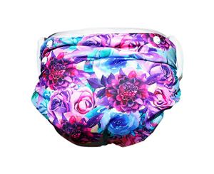 Will & Fox Eco Friendly Reusable Swim Nappy - Adjustable Snap System - Floral