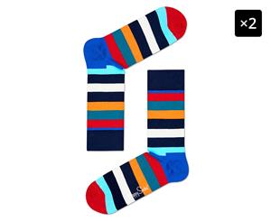 2 x Happy Socks Men's Stripe Socks - Multi