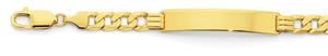 9ct Gold Solid Bevelled Curb Id Bracelet