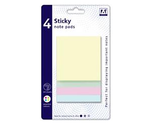 A Star Square Sticky Note Pads (Pack Of 4) (Multicoloured) - ST1027