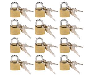 AB Tools 12 x 20mm Shackle Brass Padlock / Security / Lock Gate Door Shed AT002