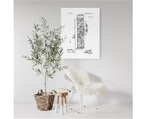 Airplane Patent Wall Art - White Frame
