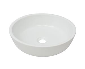 Basin Round Ceramic White 42x12cm Bathroom Above Counter Top Sink Bowl