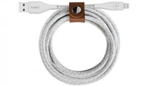 Belkin DuraTek Plus 1.2m Lightning to USB-A Cable with Strap - White