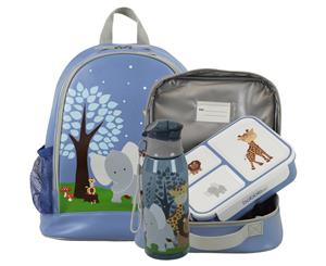 Bobble Art Large Backpack Lunch Bag Bento Box and Drink Bottle Safari