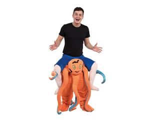 Bristol Novelty Unisex Adults Octopus Piggy Back Costume (Orange/Blue/Pink) - BN1444