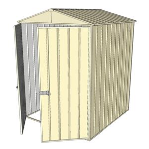 Build-a-Shed 1.5 x 1.5 x 2.3m Double Hinged Door Gable Shed - Cream