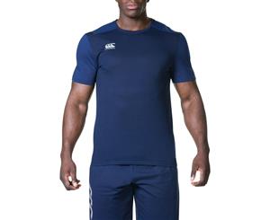Canterbury Mens Pro Dry Active Reflective Athletic T-Shirt - Navy / White