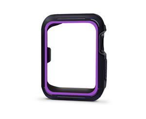 Catzon Apple Watch Screen Protector Soft TPU All Around Protective Case Ultra-Thin Anti-Scratch Bumper Cover -Black Purple