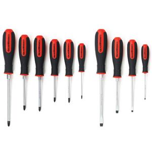 Crescent 10 Pc. Phillips/Slotted/Pozidriv Dual Material Screwdriver Set