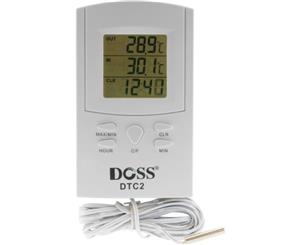 DTC2 DOSS Digital Thermometer & Clock Indoor / Outdoor Temperature Automatic Minimum and Maximum Temperature Memory DIGITAL THERMOMETER & CLOCK
